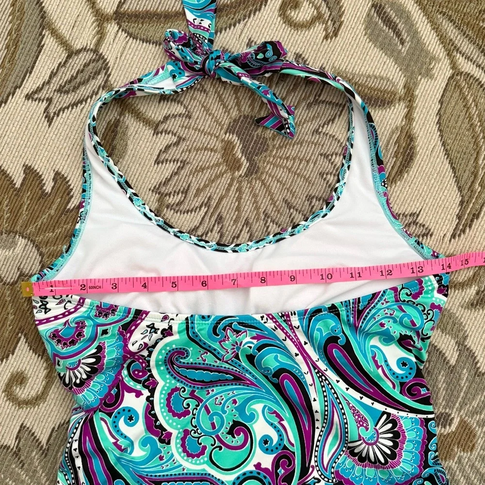 Apt 9 Swim Dress Swimdress One Piece Swimsuit Paisley S Small